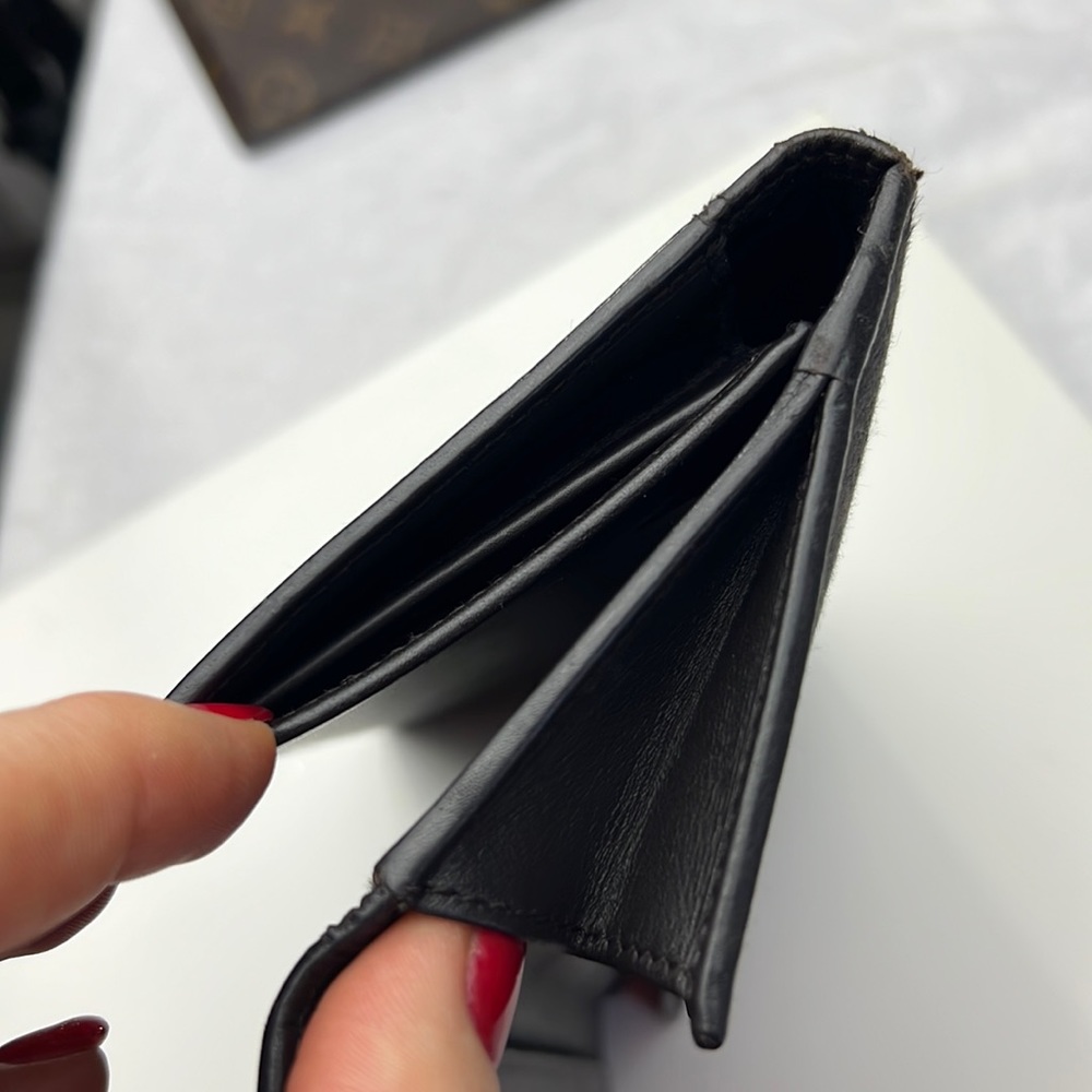 Auth. GUCCI GG Logo Canvas & Leather Long Bi-fold Wallet Brown Black Monogram - Picture 13 of 17
